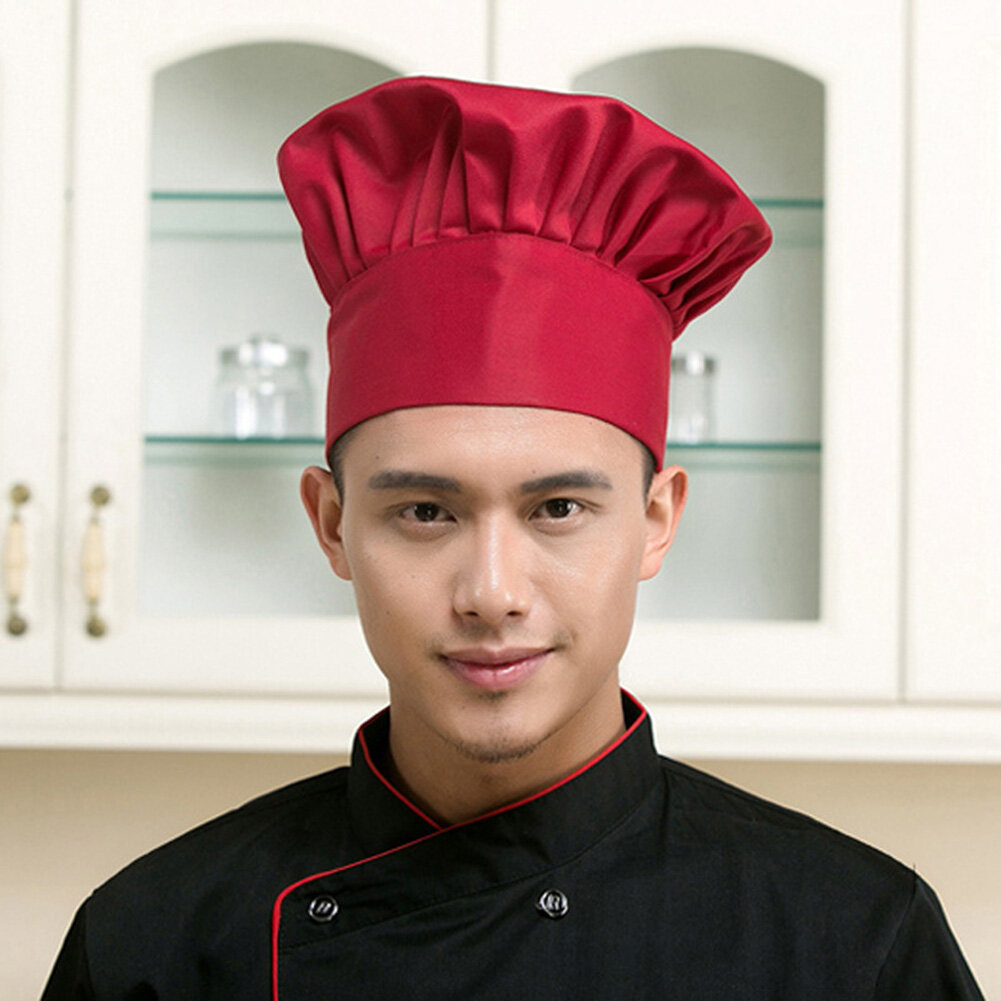 Freedun® Professional Stretchy Adjustable Men Cap Kitchen Cook Baker Catering Chef Hat