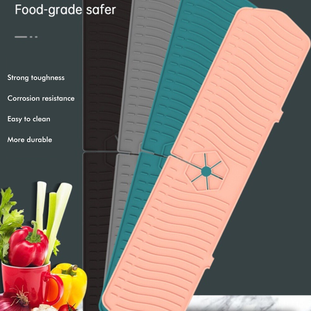 Kitchen Faucet Sink Splash Guard Large Silicone Faucet Water Catcher