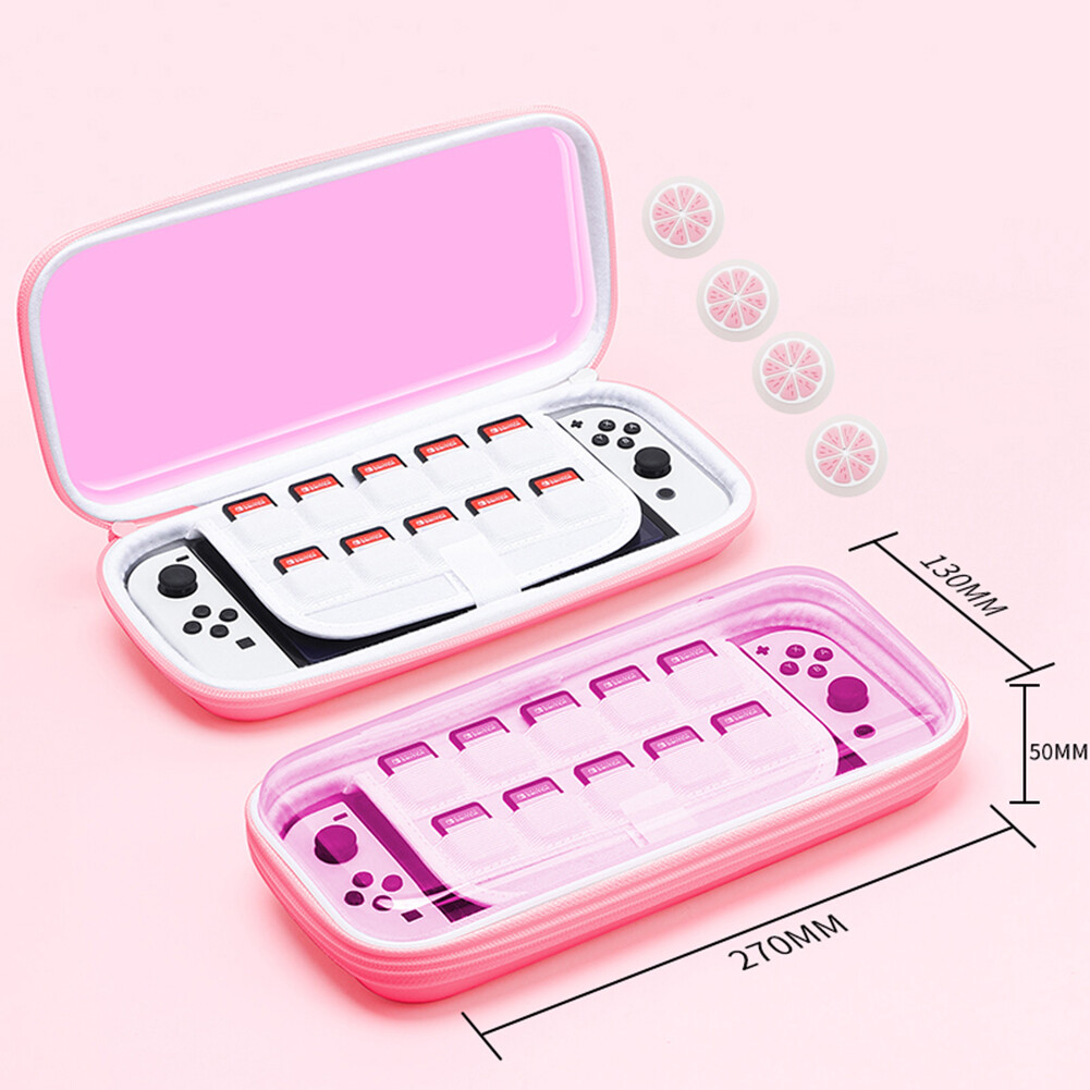 Portable Game Console Storage Bag Protective Sleeve Visible Transparent Hard Shell Case Box Compatible For Ns Nintendo Switch Oled (in stock)