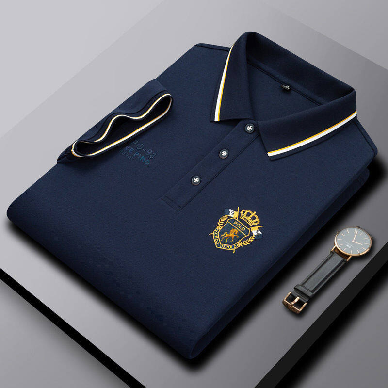 Summer New POLO Shirt Embroidered Short Sleeve T-shirt Men's Leisure Business Trend Handsome T-shirt Top