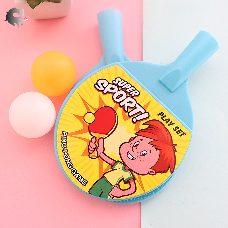 Children's table tennis racket 2 sticks + table tennis 2 pieces + net bag, children's ping pong racket toys, beginner suits, kids baby, small kindergarten rackets, sports equipment, high quality PP ma