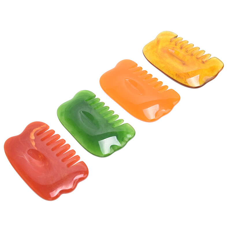 [Buytra] Natural Jade Stone Pressure Guasha Scraper Stone Head Massage Comb Healthy Tools