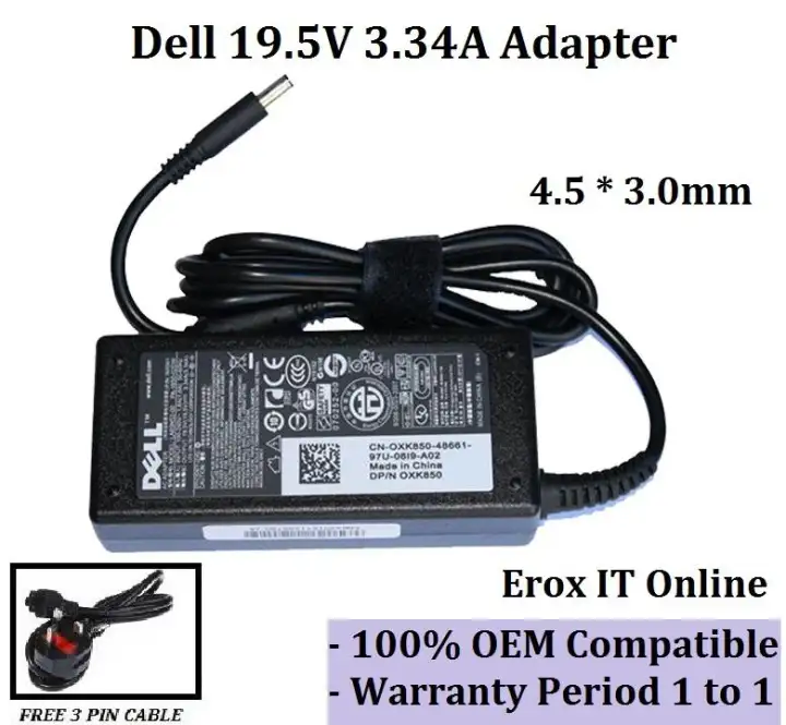 Replacement Laptop Notebook Laptop Ac Adapter Dell Latitude E4300 19 5v 3 34 65w 4 5 3 0mm Dell 19 5v 3 34a 4 5 3 0mm Charger Lazada