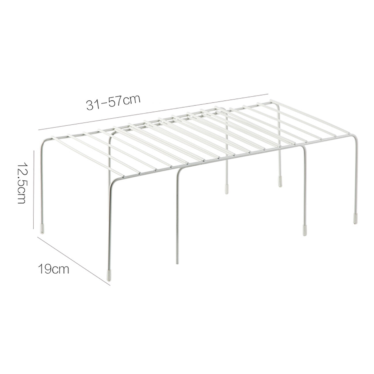 Homenhome Retractable Iron Kitchen Shelf Cabinet Drain Storage Rack Spice Shelf