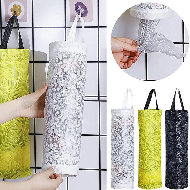 Túi đựng rác tiện lợi lưu trữ túi treo nhà bếp đẹp và bền treo tường túi đựng rác tiện lợi Dispenser Túi đựng tạp phẩm