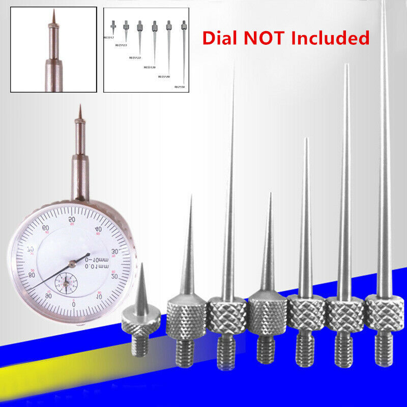 Comforhome 6Pcs DIY Dial Digital Test Indicator Contact Point Stem Rod Depth Gauge Measure