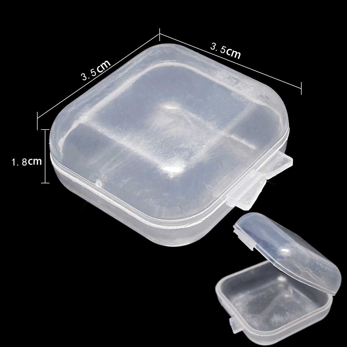 Transparent Plastic Storage Jewelry Box Compartment Adjustable Container For Beads Earring Box For Jewelry Rectangle Box Case