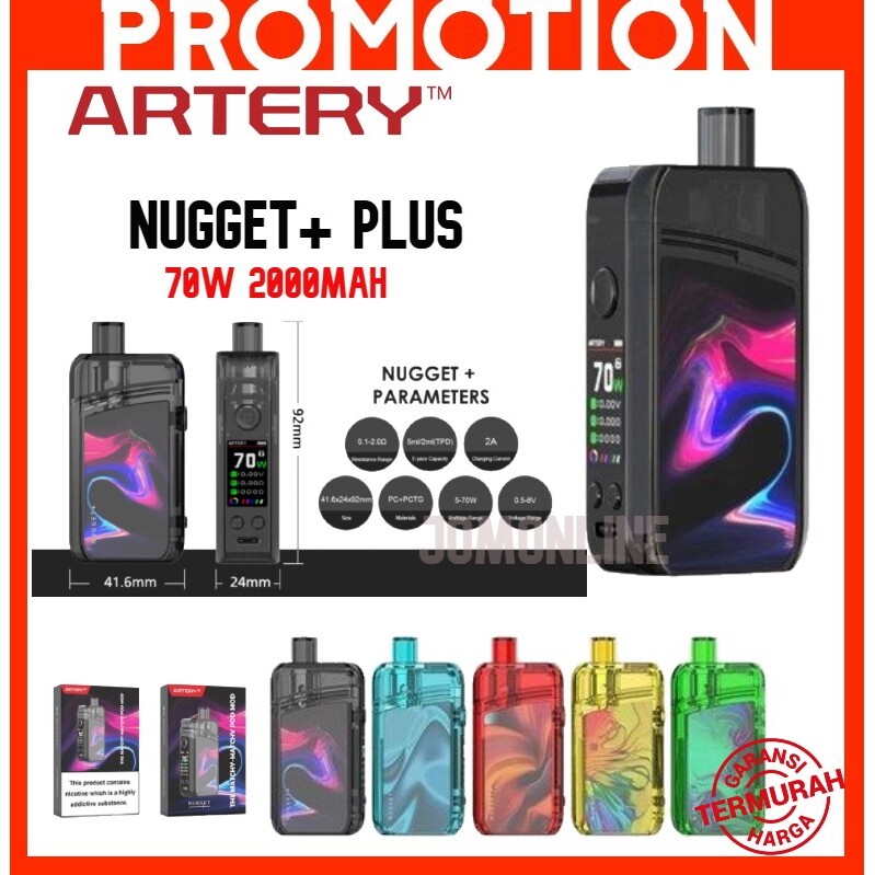 Ship From Kl Original Artery Nugget Plus 70w Pod Mod Kit 00mah 90g Light Weight Pod Lazada