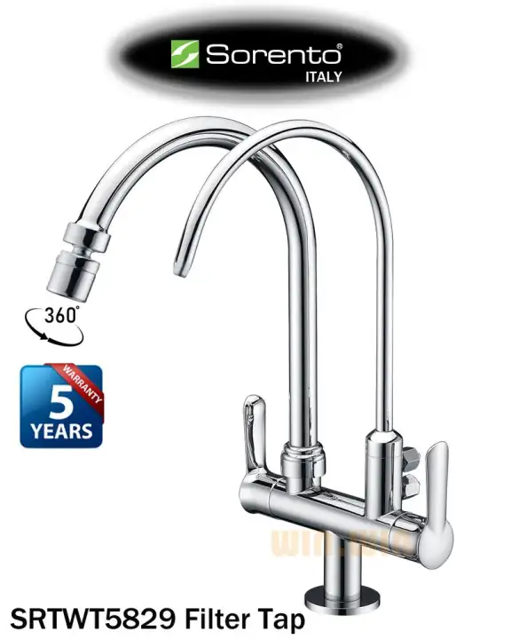 Sorento Pillar Mounted Sink Tap With Adjustable Aerator Filter Tap