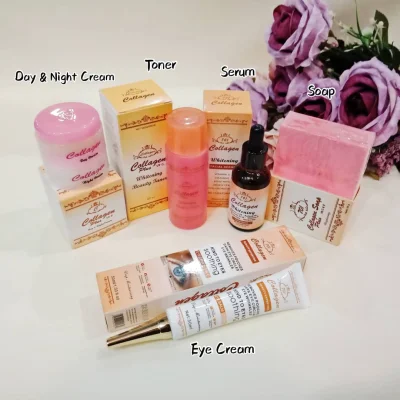 Collagen Plus Vit E & Vit C Day Night Cream, Soap, Toner, Serum, Eye Cream (6 Item)