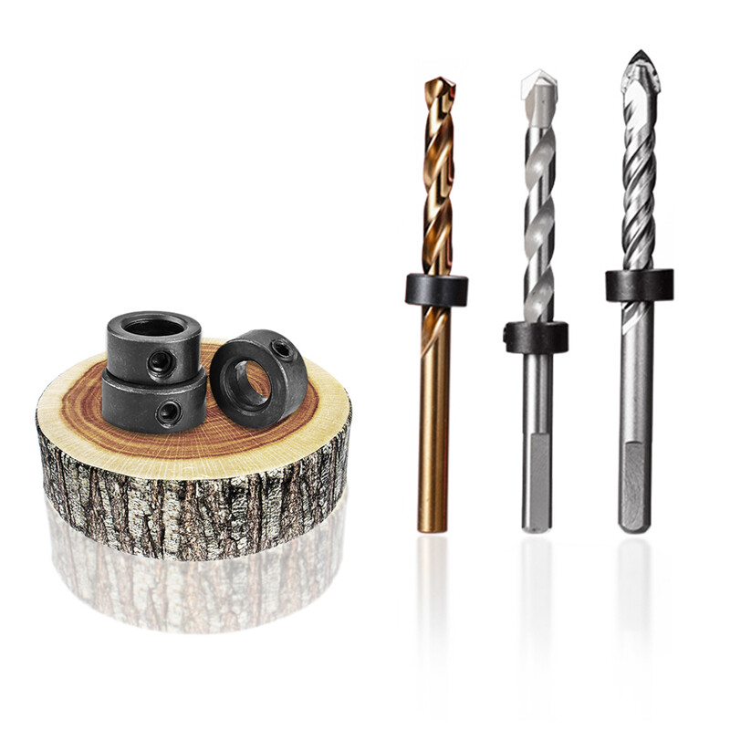 Ashowner 7 Loại Dừng Khoan, Vòng Chặn Độ Sâu Mũi Khoan 3-12Mm Vòng Giới Hạn Mâm Cặp Trục Chốt Định Vị Định Vị Đối Với Mũi Khoan Khoan Nhất Quán
