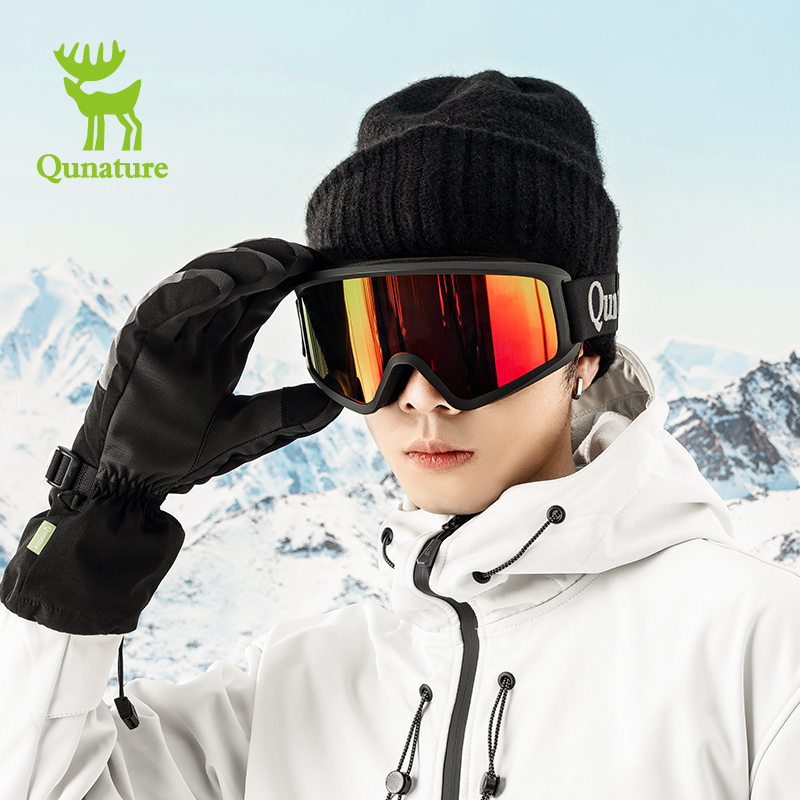 ROCKBROS Ski Goggles Anti-Fog Double Layer Lenses Anti-Glare Snow