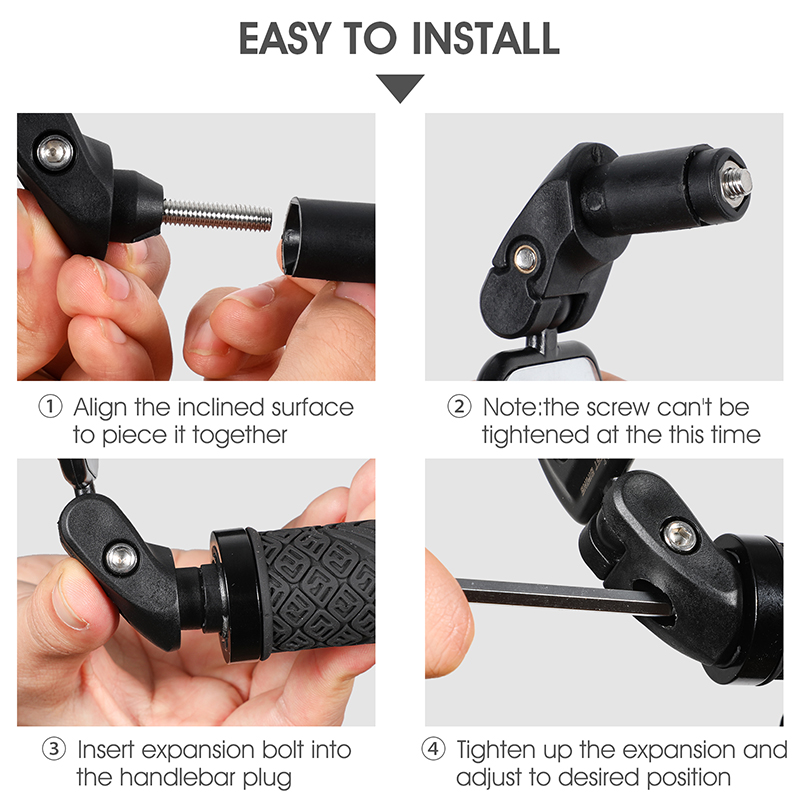 Gương Chiếu Hậu Xe Đạp WEST BIKING, Gương Tay Lái Góc Rộng Gương Chiếu Hậu Xe Đạp Xoay 360 Độ Có Thể Điều Chỉnh