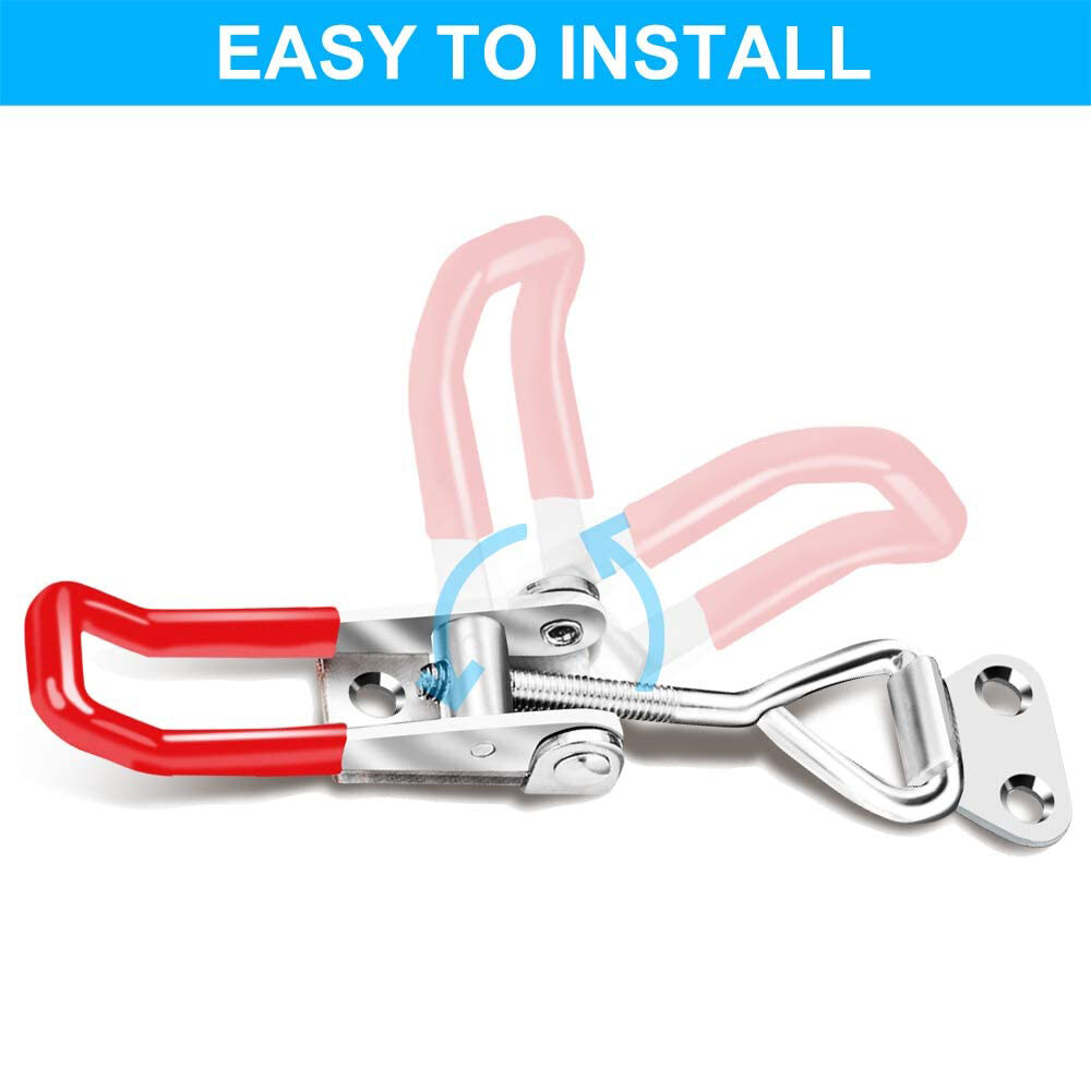 Adjustable Toggle Latch Clamp 4001, 330 Lbs 150Kg Holding Capacity Heavy Duty Quick Release Pull Latch Toggle Clamp for Tool Box Case