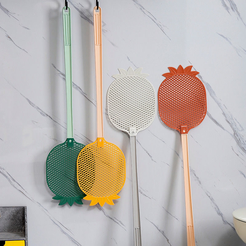 [pineapple style] fly swatter plastic thickened long handle net large ...