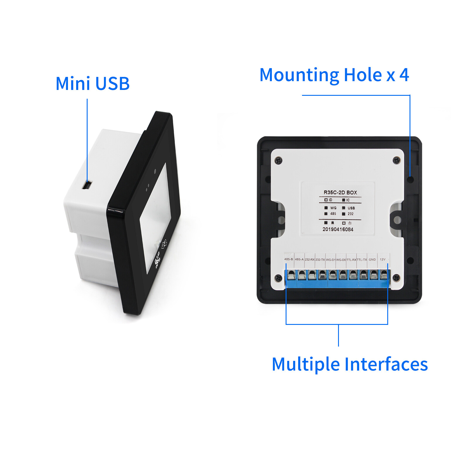 KKmoon Embedded Barcode Scanner Wired Scanning Module RFID Card Reader High Speed Barcode USB Connect for 1D 2D QR Code for Supermarket Warehouse Retail Store Mobile Payment Access Control