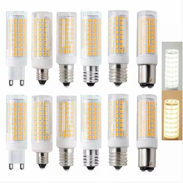ERANPO Mini Dimmable LED Lights G4 G9 BA15D E11 E12 E14 E17 102 LEDs Corn Bulbs 9W Replace 80W Halogen Lamps 220V for Home House