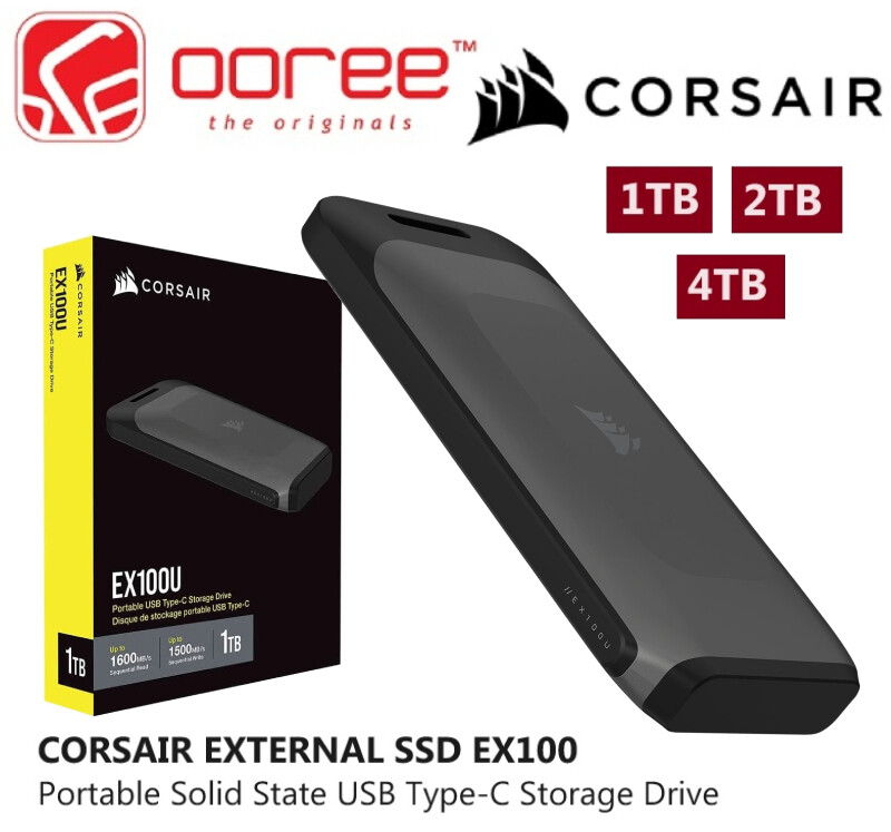 CORSAIR EX100U Portable USB Type-C Storage Device 