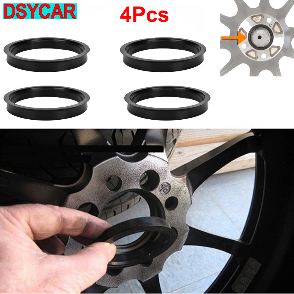 4pcs Black Plastic Hub Centric Rings - 73.1mm To 56.6mm, Wheel Bore  Adapters For A