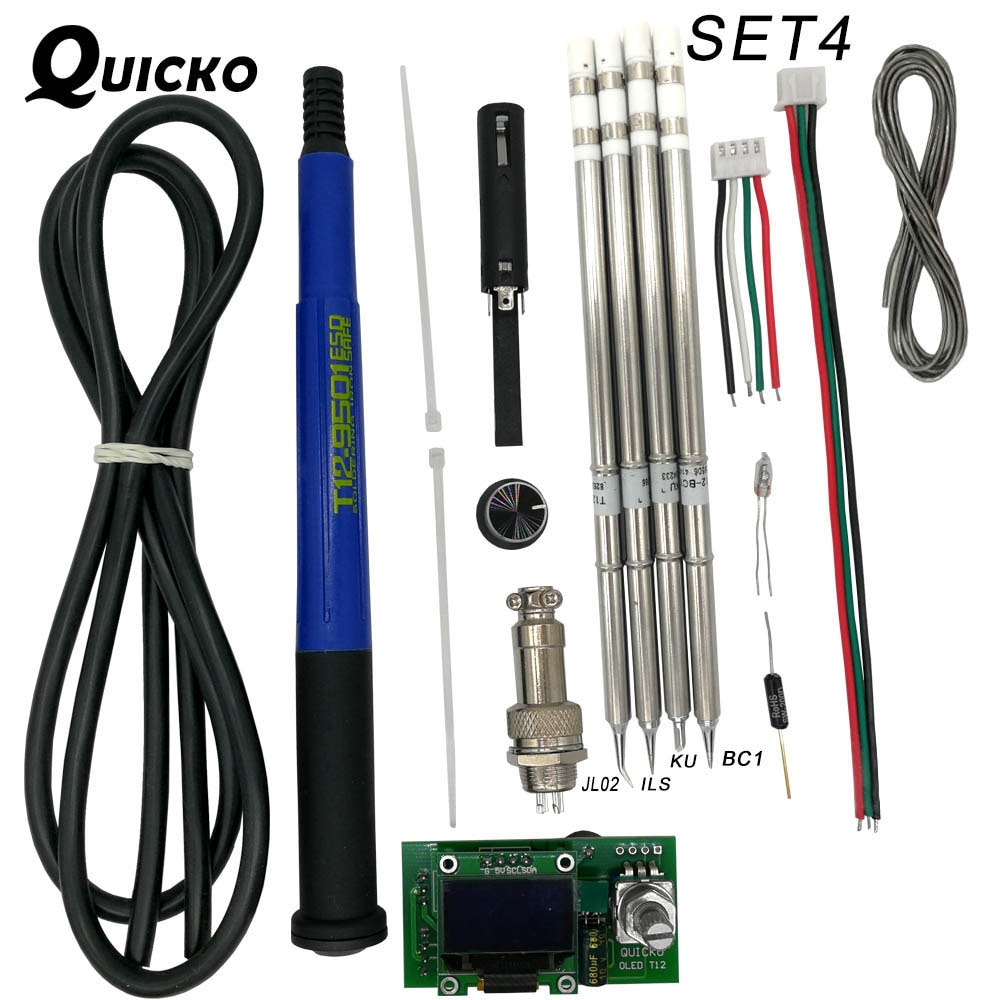 QUICKO Temperature Adjust T12 STC OLED Controller Digital Solde Iron Station Welding Display Panel Apply To HAKKO T12 Tips