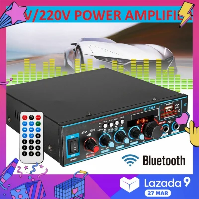 Original HIFI 2CH 800W Audio Power Amplifier 12/220V Home Theater Amplifiers Audio with Remote Control Support FM USB SD Card bluetooth