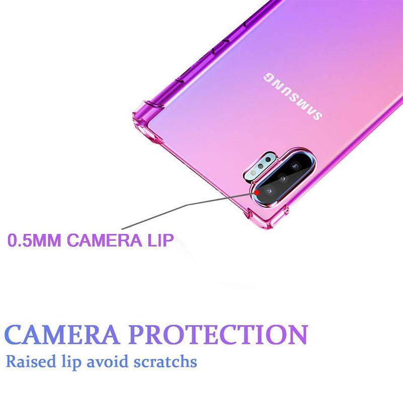 Ốp bảo vệ chất liệu TPU thiết kế màu sáng tối bốn góc chống sốc cho Samsung Galaxy Note 10 Plus