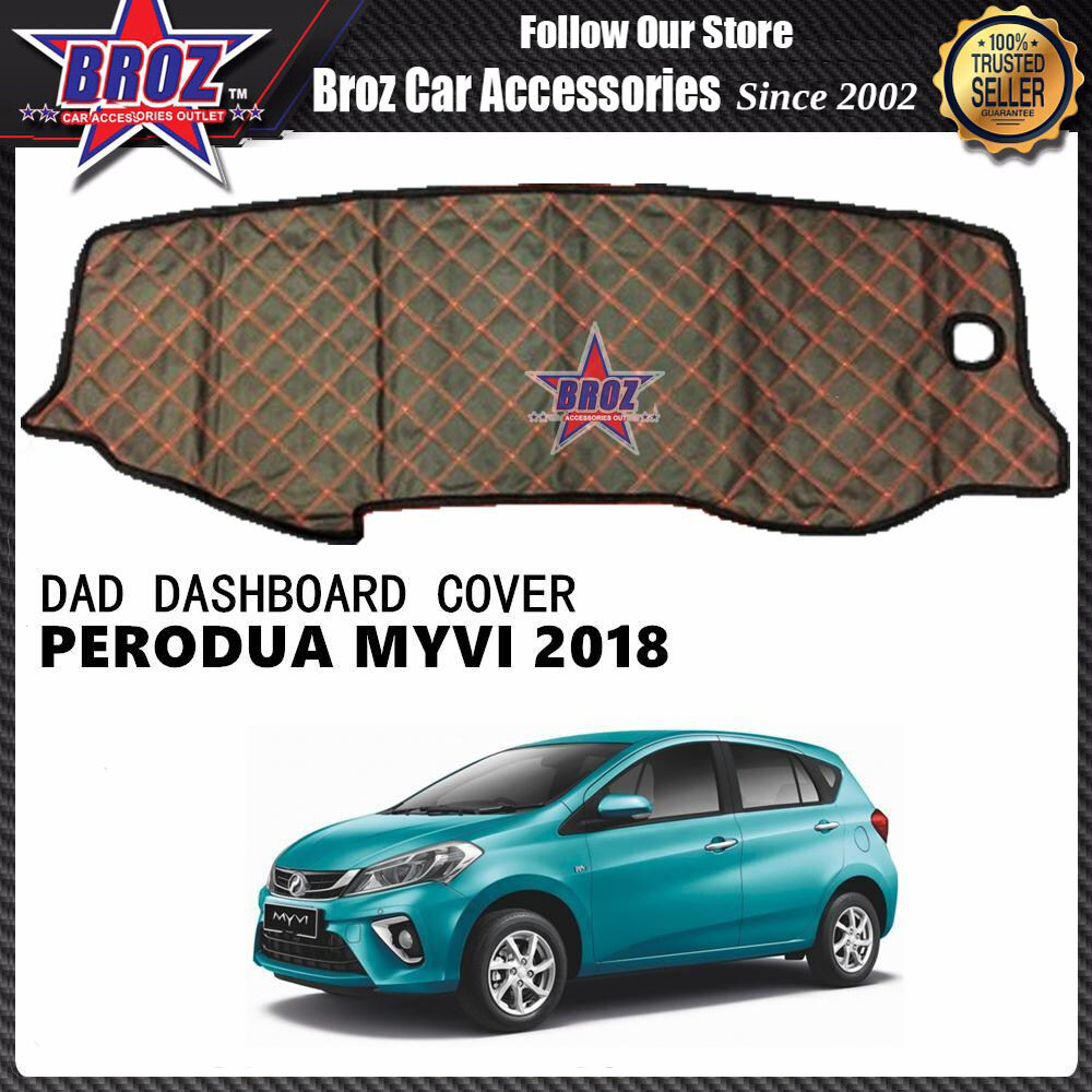 Broz Non Slip Dashboard Cover Without Diamond For Myvi 2018 Advance Se With Space For Smart Tag Lazada