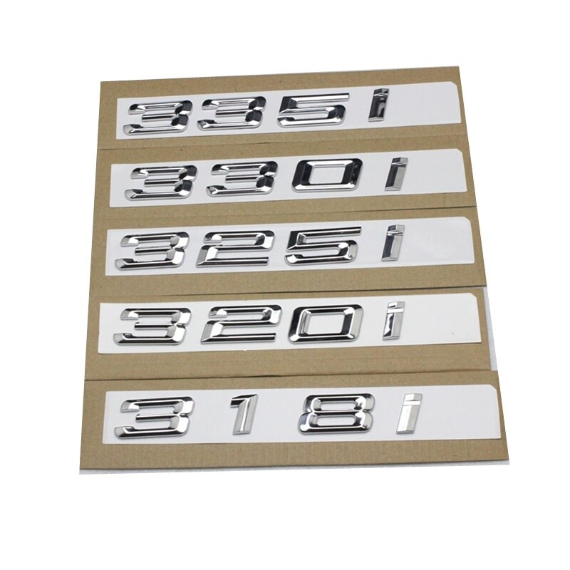 Hot Silver 318i 320i and other BMW 3-Series refitting logo tail decorative stickers DD6