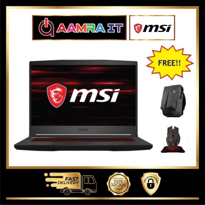 MSI Thin GF63 10SCXR-1637 15.6 FHD Gaming Laptop ( I5-10300H, 4GB, 256GB SSD, GTX1650 Max-Q 4GB, W10 ) Malaysia