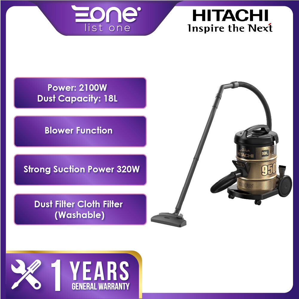 Hitachi 2100W 18L Pail Can Vacuum Cleaner CV950F *Replace CV950Y Lazada