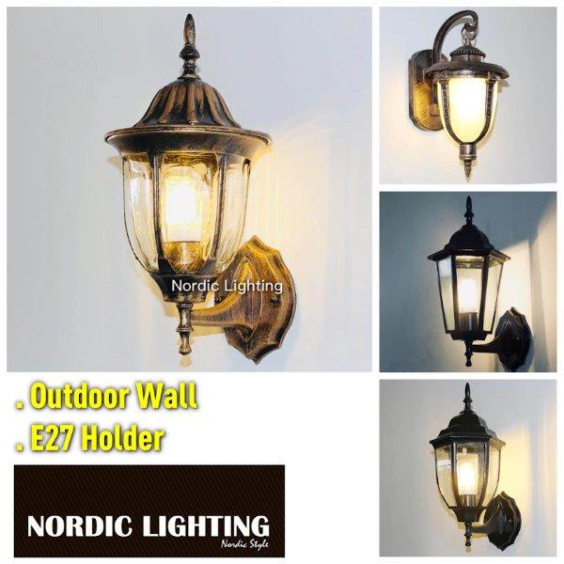 Antique Brass Outdoor Wall Light Lampu Dinding Best Er Ikea Style Glass Lamp Lighting Nd