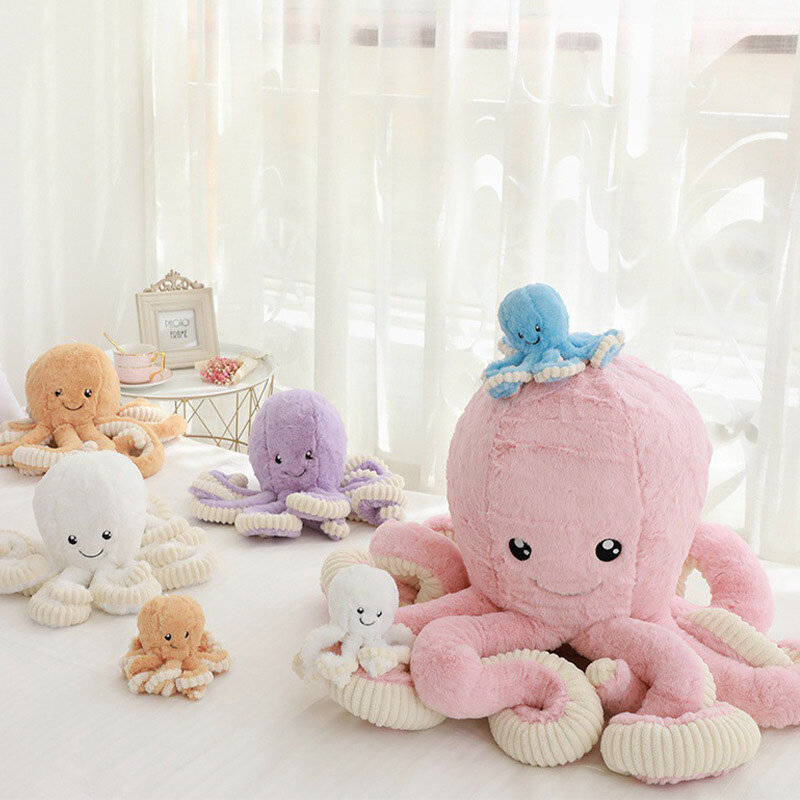 HANGDIAN【Miễn phí vận chuyển】Đồ chơi nhồi bông mô phỏng búp bê bạch tuộc lớn đồ chơi nhồi bông bạch tuộc