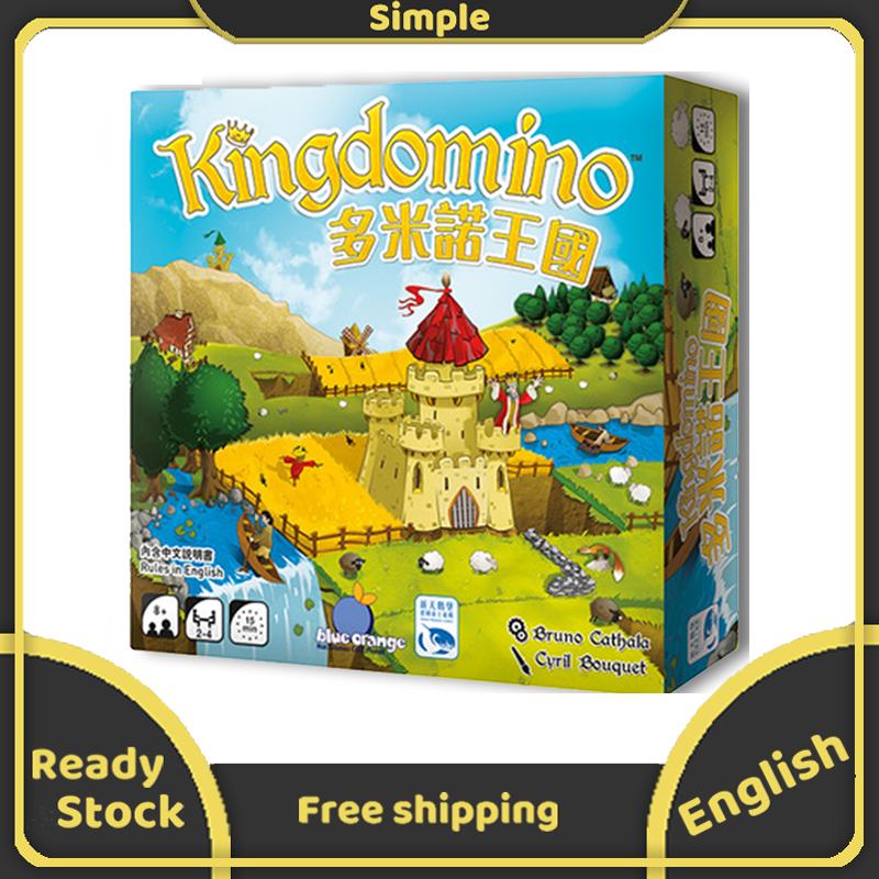 Kingdomino Board Game Strategy For Ages 8+ 2 to 4 players 15 min play Boy child Girl Toy Gift Chinese and English version