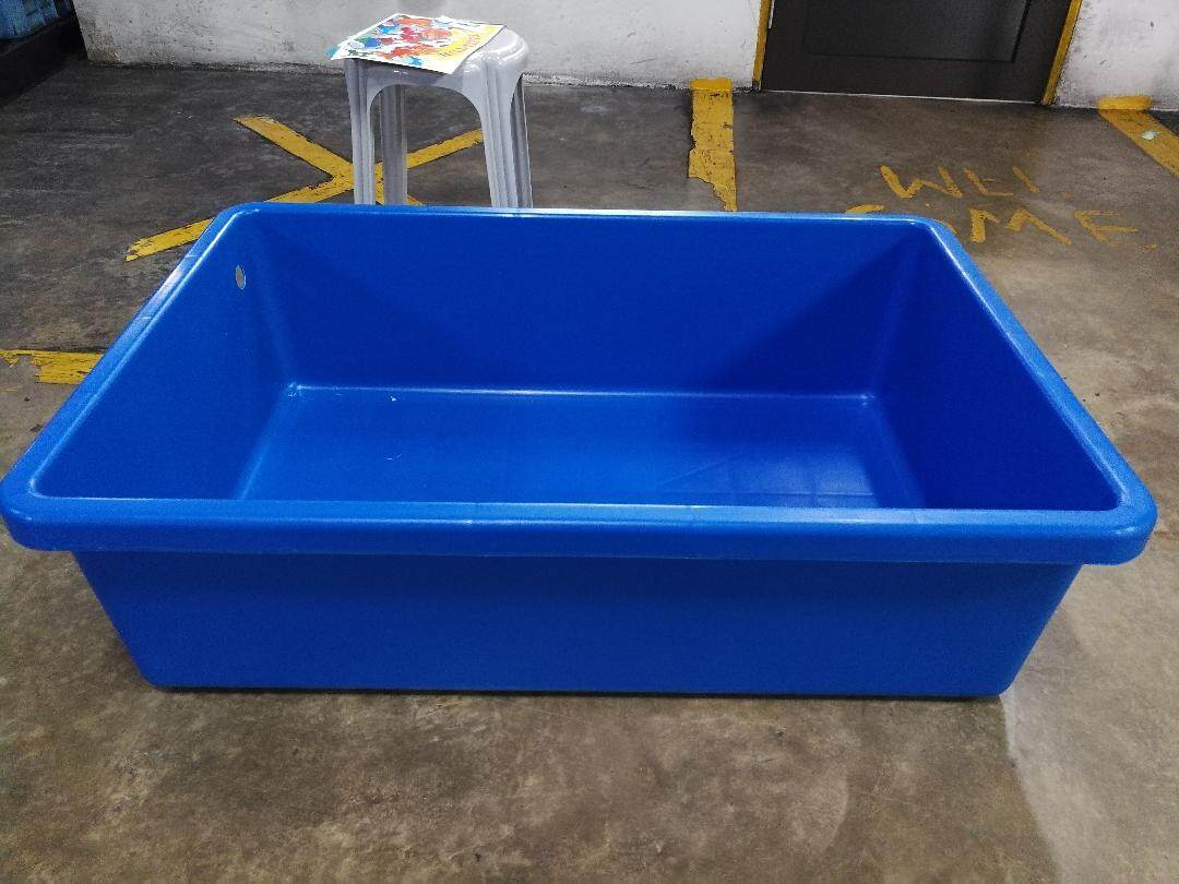 Plastic tangki ikan guppy fish pond fish tank aquarium size panjang 90cm x lebar 61cm x tinggi