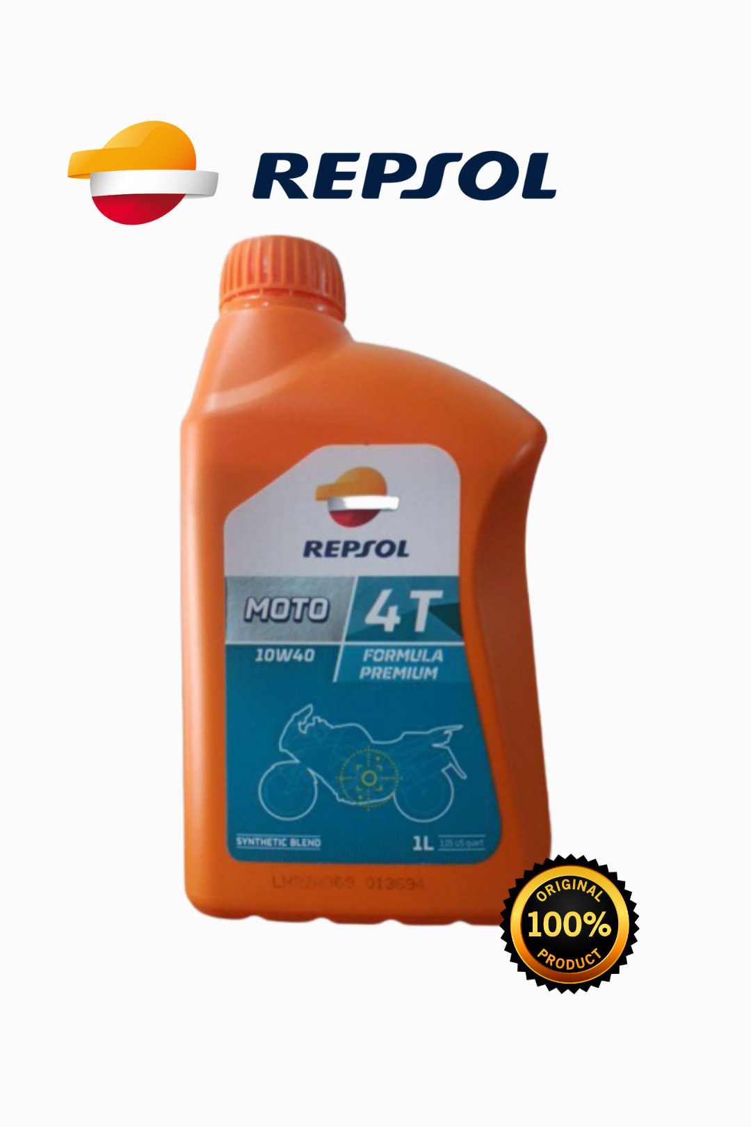 REPSOL 10W40 FORMULA PREMIUM ENGINE OIL 4T 1 LITER MINYAK HITAM ...