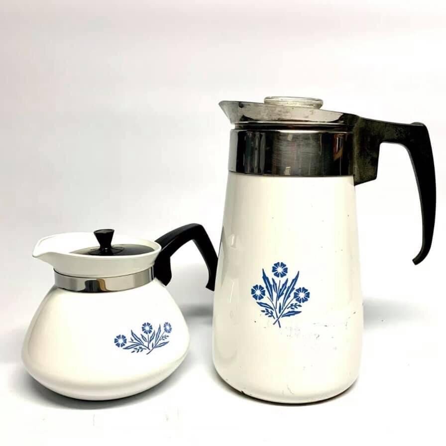 Cornflower Corelle Corelle Percolator Coffee Pot Vintage Corning