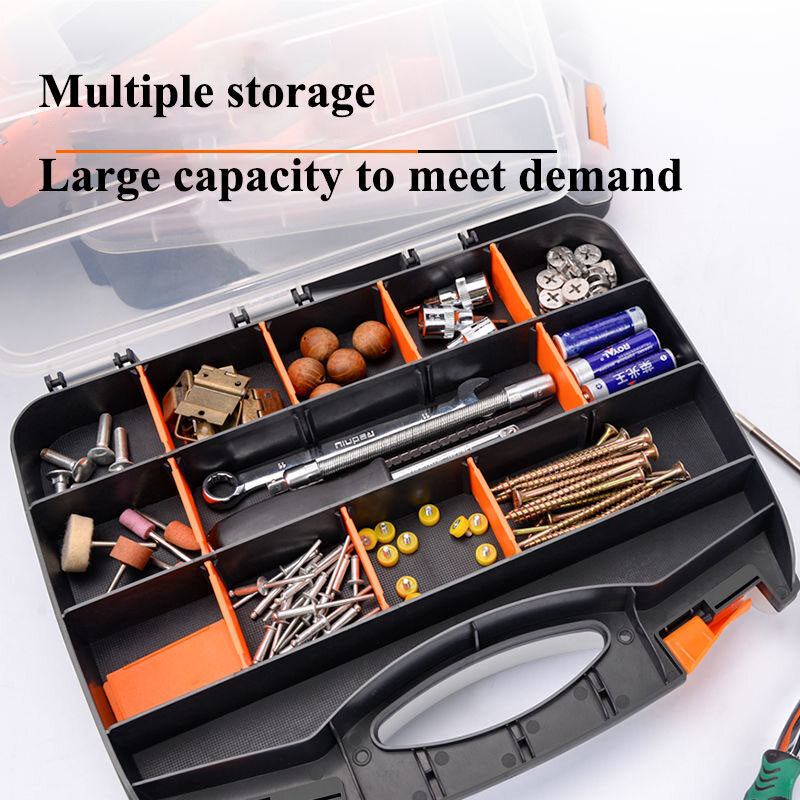ZUOGUAN Hộp Phụ Tùng Di Động Hộp Đựng Phân Loại Vít Hộp Linh Kiện Phần Cứng Hộp Dụng Cụ Tháo Rời Bằng Nhựa Nhiều Ngăn