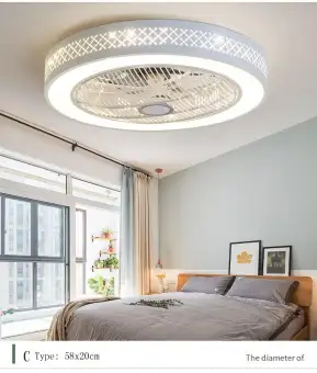 Modern Ceiling Fan Lights Dining Room Bedroom Living Remote