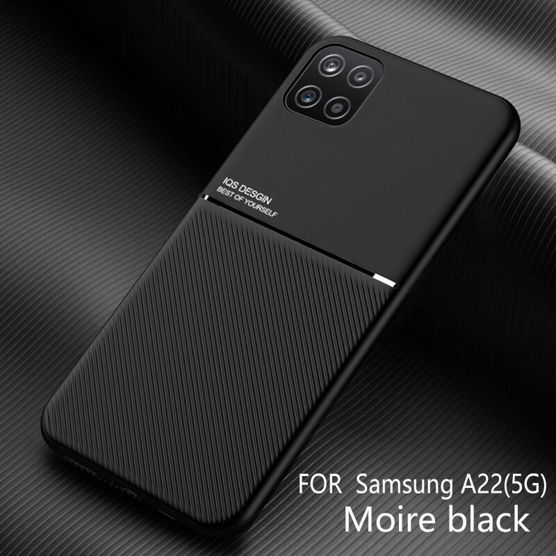 Thinmon for Samsung A22 5G Frosted Magnetic Stand Phone Case Soft Case Anti-drop Phone Case
