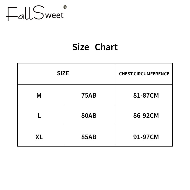 Fallsweet Jelly Bra Women Seamless Strip Soft Support Underwear 