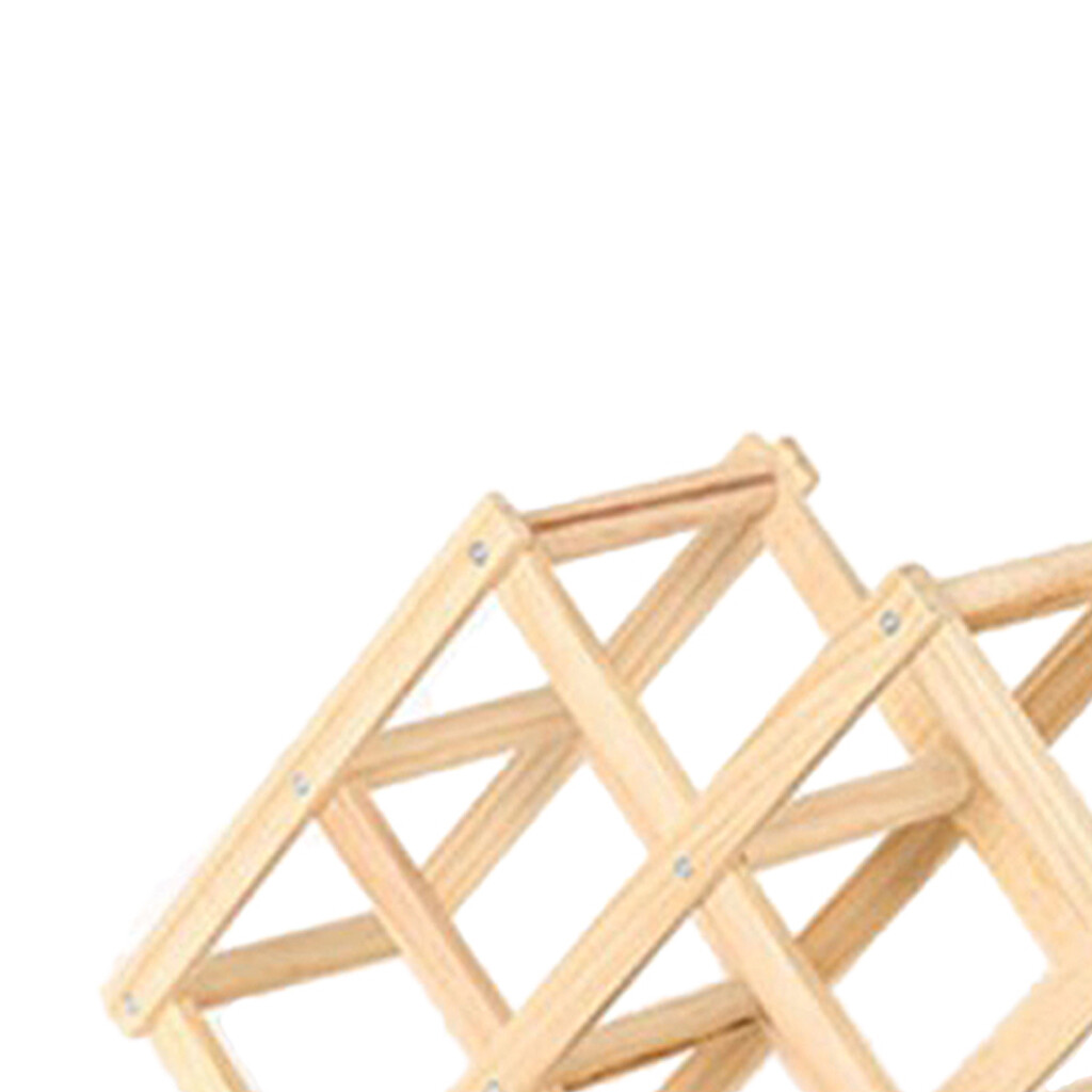 Blesiya Folding Wood Wine Rack Display Table Bottle Storage for Countertop Kitchen