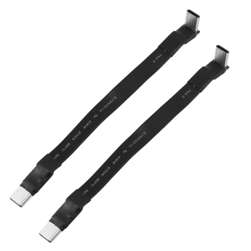 【Ready Stock&COD】2X USB 3.1 Type C to Type C Extension Cable 90 Degree