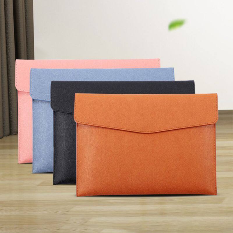 Waterproof Leather A4 Business Briefcase File Folder Document Paper Organizer Storage Bag