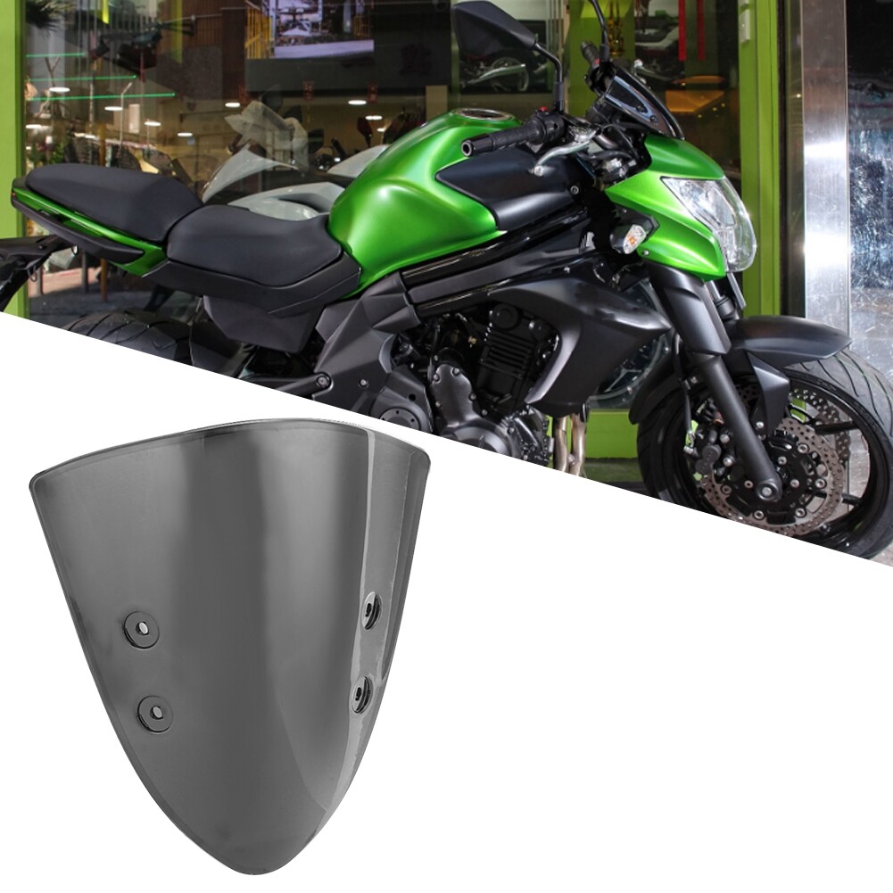Cuque trước xe máy kính chắn gió kính chắn gió flyscreen bảo vệ ABS Moto tấm rẽ gió Lá chắn bảo vệ đen Dark Brown cho Kawasaki ER-6N ER6N 2012 2013 2014