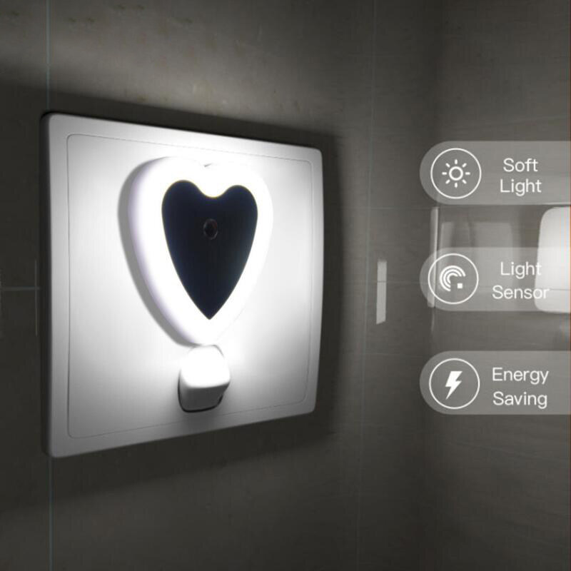 HOME MI LED Night AutoSmart Sleeping Light Sensor Light AUTO ON/OFF, High Quality wireless LED Night Mini Light, Bedside Lamp Bedroom Nightlight Smart Lighting Wall light for Bathroom Stair Bedroom 220V 0.5W