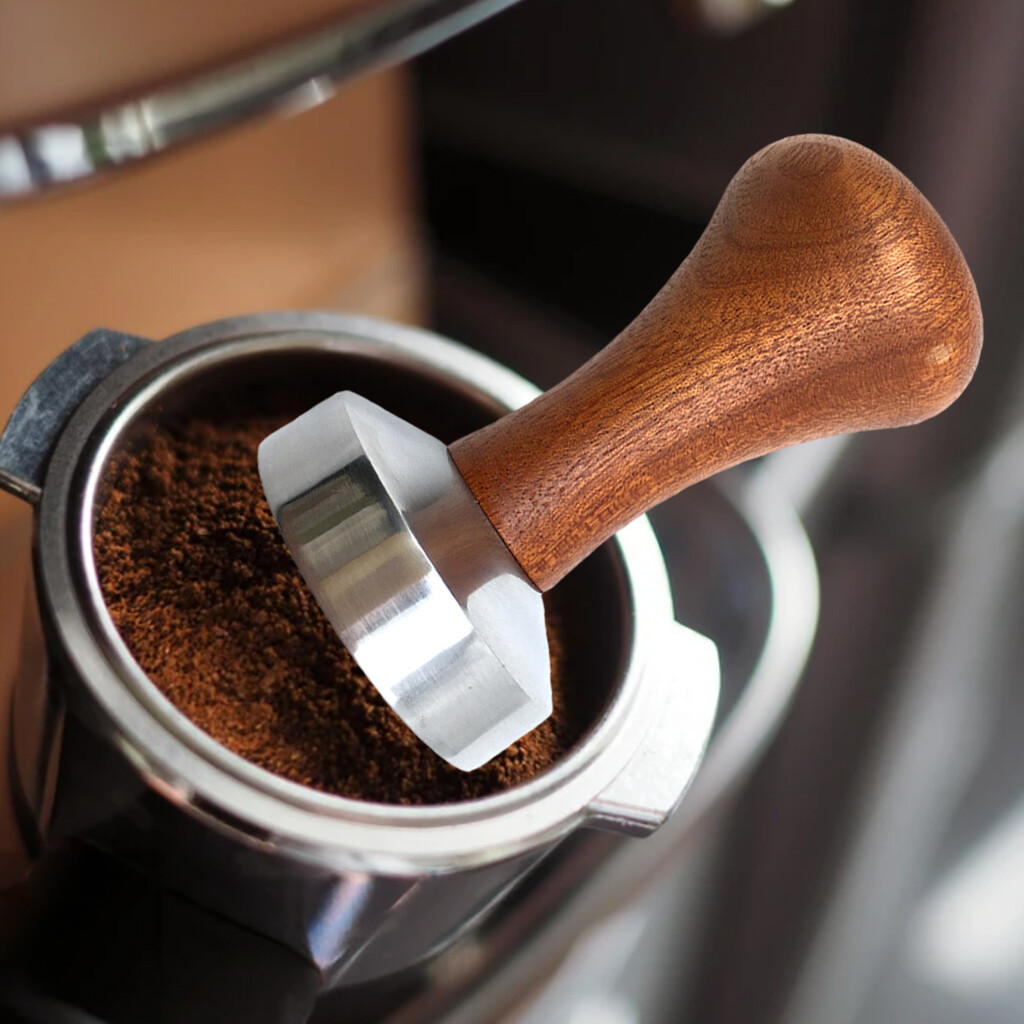 Blesiya Professional Coffee Tamper Wood Handle for Coffee Maker Coffee Machine