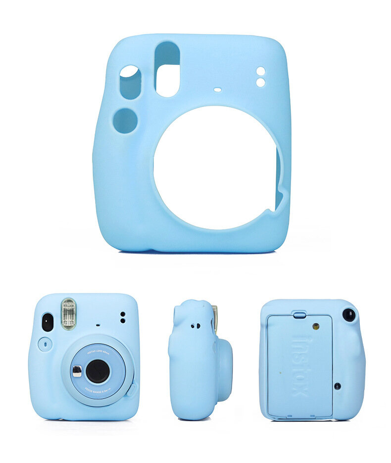 Ốp Silicon Cho Máy Ảnh Cho Fujifilm Instax Mini11 Mini 11 Vỏ Bảo Vệ Ốp Vỏ Mềm Màu Trơn Chống Trầy Xước