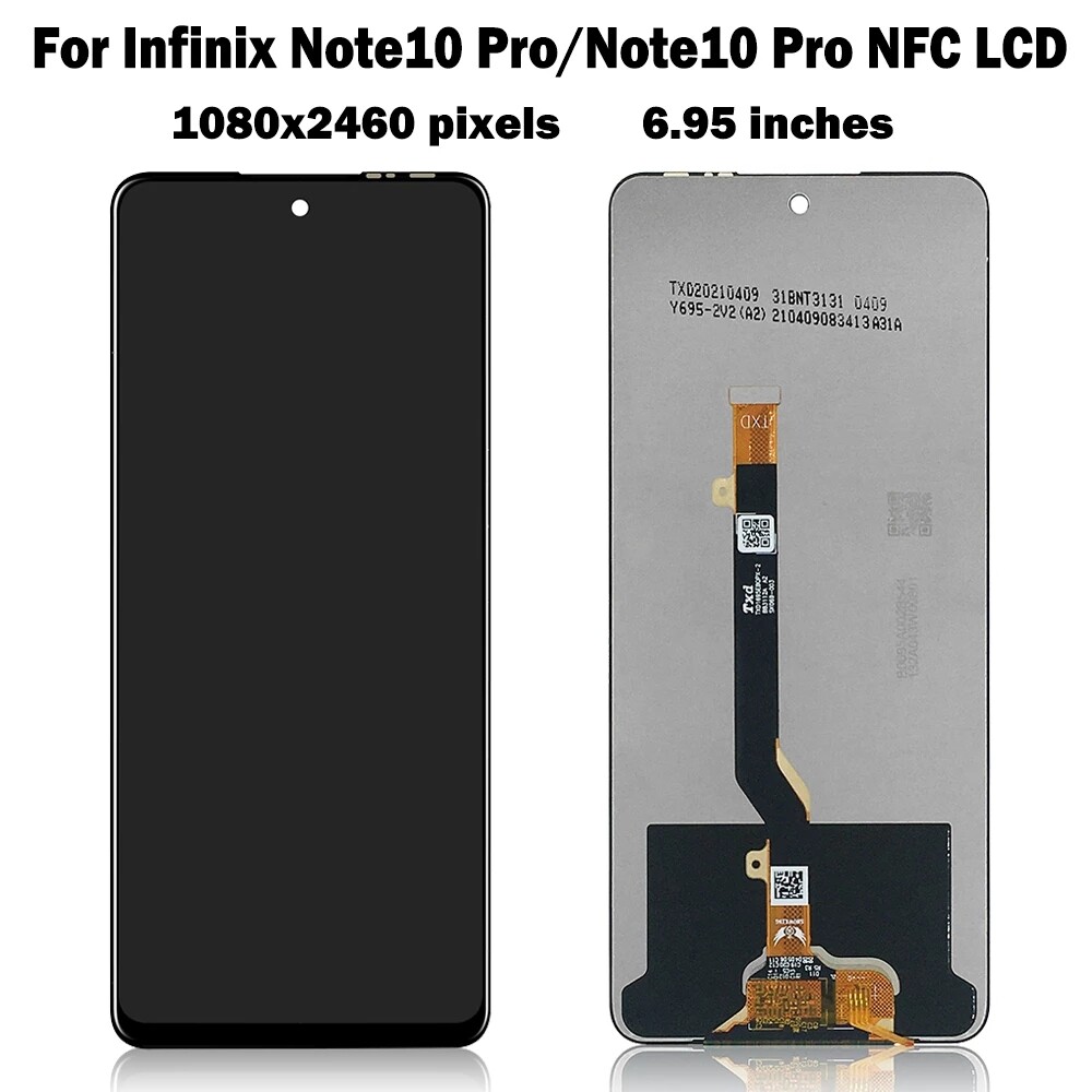 Màn Hình LCD Đã Thử Nghiệm 100% Cho Infinix Note 10 Pro X695 / Note 10 Pro NFC Màn Hình Cảm Ứng Số Hóa Thay Thế Lắp Ráp Kính Cường Lực Không Điểm Ảnh Chết + Dụng Cụ Sửa Chữa