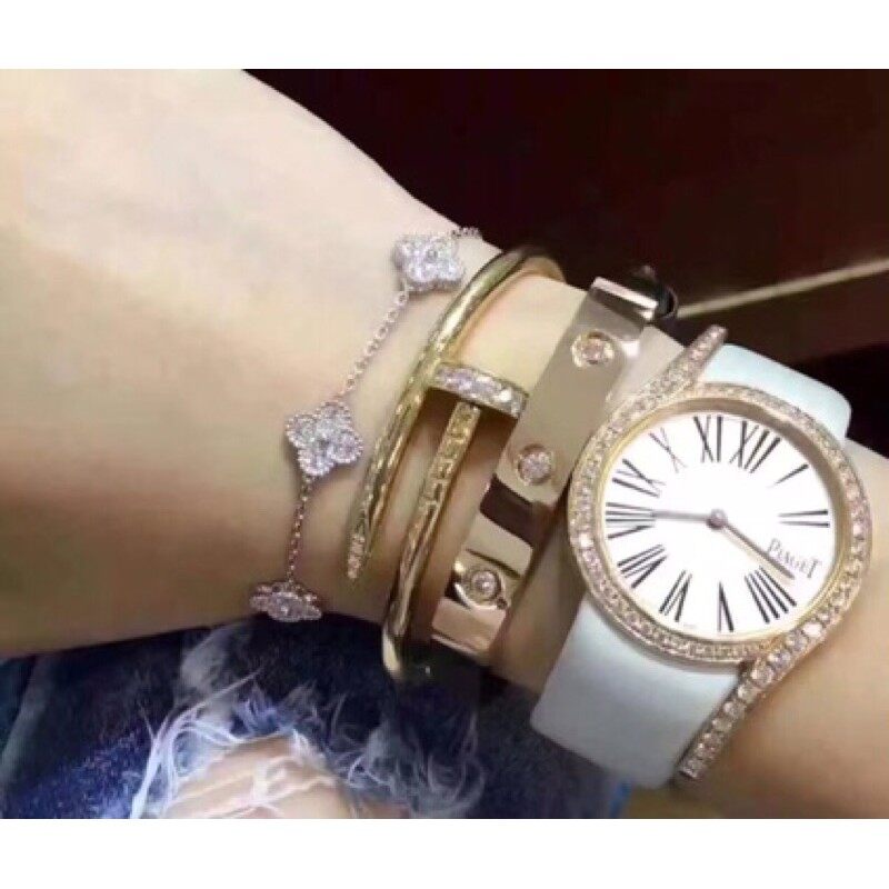 S925 Silver  Six Flower Bracelet Full Diamond