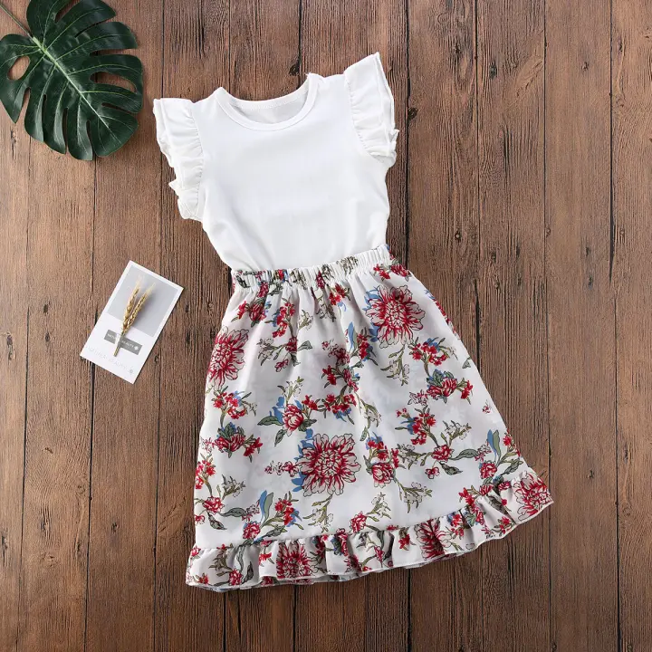 girls ruffle sleeve top